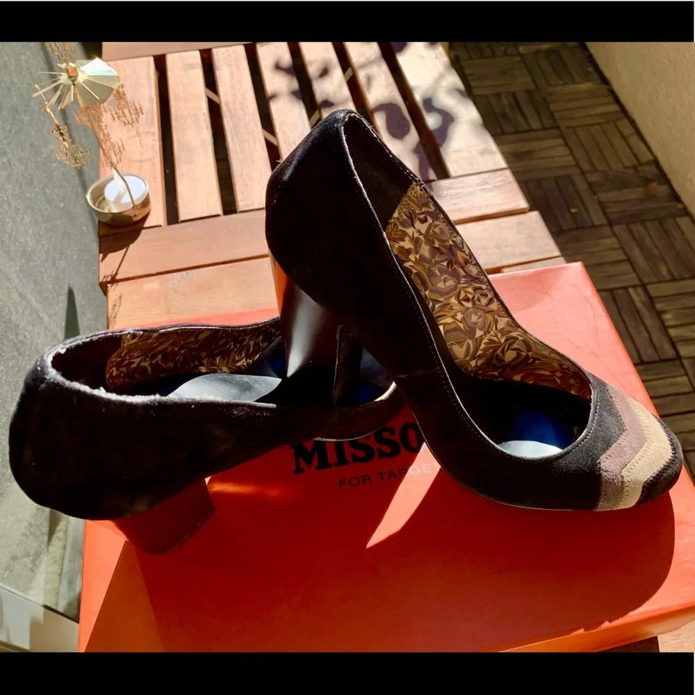 Pre loved 🥰 Missoni Suede Pumps block heel